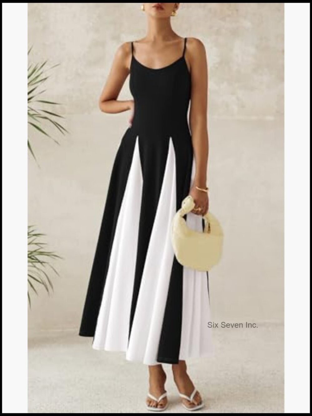 Spaghetti Strap Backless Flowy Maxi Dress Sleeveless Wedding Guest - Picture 2 of 7